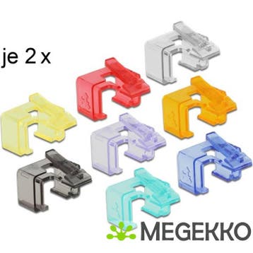 Delock 86420 RJ45 Reparatieclip 16 stuks (2 stuks per kleur), Informatique & Logiciels, Pc & Câble réseau, Verzenden