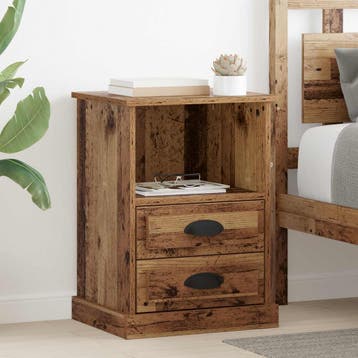vidaXL Nachtkastje Oudhout 36 x 43 x 60 cm Bewerkt hout, Huis en Inrichting, Verzenden, Nieuw