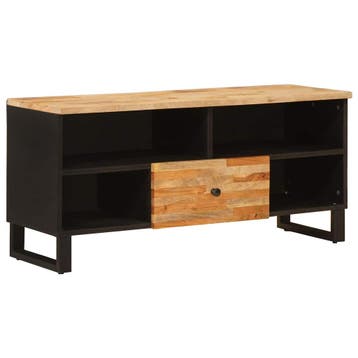 vidaXL TV Kast Bruin 100 x 33 x 46 cm Massief Mango Hout, Huis en Inrichting, Verzenden, Nieuw