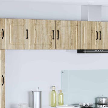 vidaXL Wandkast PORTO 2 st Sonoma Eik Bewerkt hout, Verzenden, Nieuw