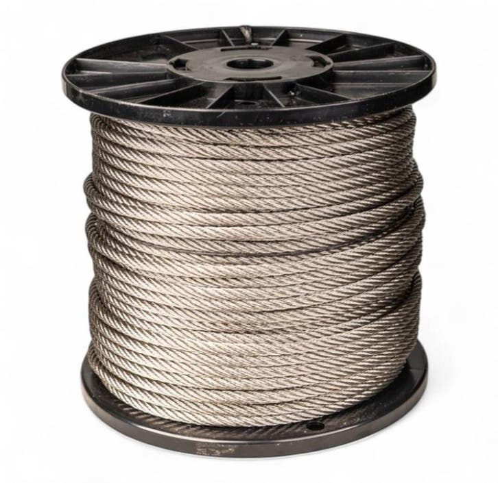 Roestvaststaal Staalkabel 10mm 7x19 op haspel, Jardin & Terrasse, Jardin & Terrasse Autre, Envoi