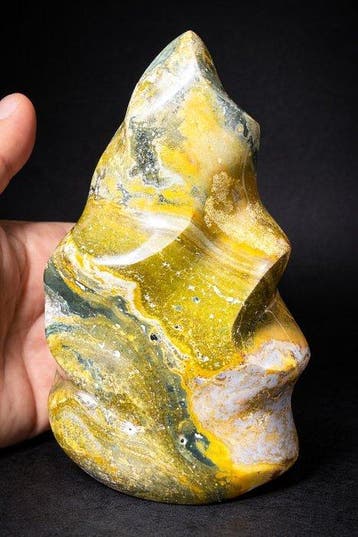 Gepolijste Ocean Jasper-vlam Featuring - Kleurrijk patroon -