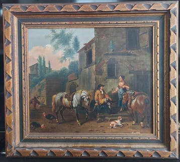 Dirk Maas (1659-1717), Naar - Mczyzna odpoczywajcy przy