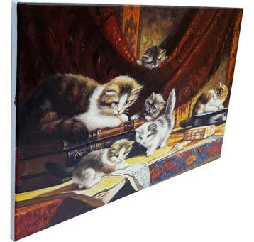 N. Winston (XX-XXI) - Famille de Chats et la Bibliothèque -