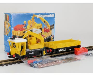 Playmobil 4053 Kraanlok met wagon onbespeeld (Wagons), Hobby en Vrije tijd, Ophalen of Verzenden, Gebruikt, Wagon, Analoog