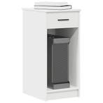 vidaXL Computertorenstandaard met lade 35x45x77 cm wit, Verzenden, Nieuw