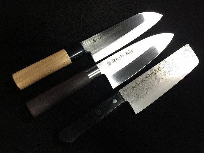 Set of 3 New Japanese Kitchen Knives by Noshu Masamune -, Antiquités & Art, Antiquités | Ustensiles de cuisine