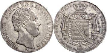 Doppeltaler, daalder 1842, Sachsen-kurlinie ab 1547 (albe..., Verzenden, België