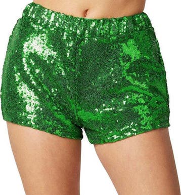 2dekans | Dressforfun Pailletten-short groen XL -, Ophalen of Verzenden