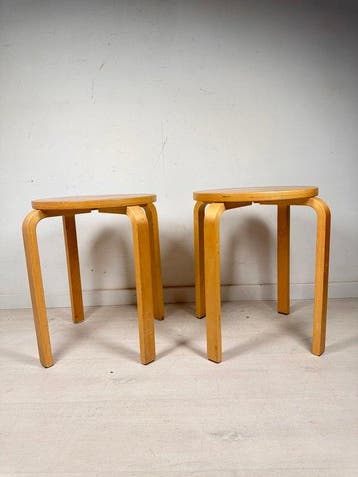 IKEA - Kruk (2) - Frosta - Birch, Multiplex, Hout -