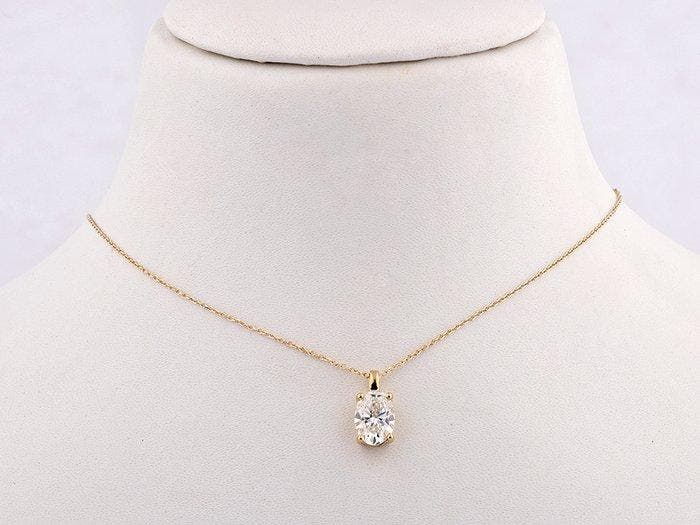 Zonder minimumprijs - Ketting met hanger - 14 karaat Geel, Handtassen en Accessoires, Antieke sieraden