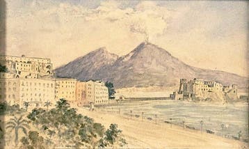 École européenne (XIX) - Veduta di Napoli