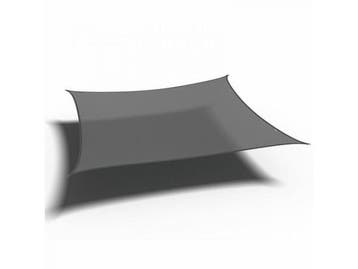 Veiling - Schaduwdoek vierkant 4x4m grijs waterdoorlatend, Nieuw