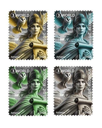 België 2025/2025 - Lot van 4x Athena Limited Edition, Gestempeld