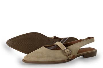 Manfield Ballerinas in maat 41 Beige, Kleding | Dames, Verzenden, Beige, Ballerina's, Zo goed als nieuw