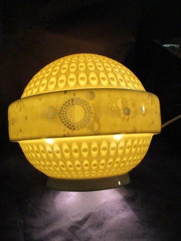 BERNARDAUD Limoges. - Lamp - Art Deco. Porselein, Boule