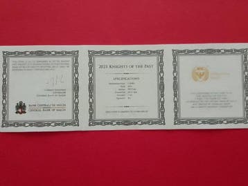 Malta. 5 Euro 2021 Knights of the Past (Zonder