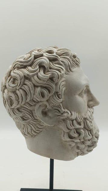sculptuur, Testa di Marco Aurelio - 33 cm - marmerpoeder