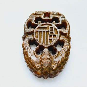 Oud-Chinees Harde steen (jade?) XL Draken- en