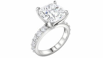 Zonder minimumprijs - Ring - 14 karaat Witgoud - 5.13ct. tw., Nieuw