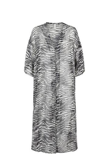 PIECES strandtuniek met zebraprint wit/zwart (Mooi & Gezond), Verzenden