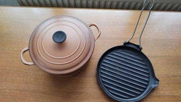 Le Creuset - cocotte et gril viande vintages - années 70/80