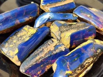 Birmese Blauwe Amber - Hoge Kwaliteit!- 88 g, Verzamelen