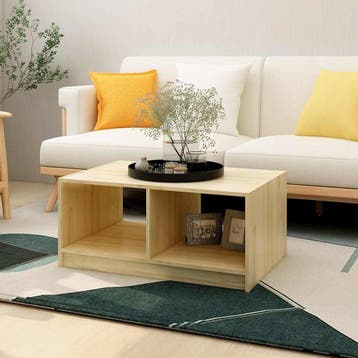 vidaXL 809906  Salontafel 75x50x33,5 cm Massief Hout Grenen, Verzenden, Nieuw