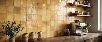 Wandtegel Sahara Oker 10x10cm (Muurtegels, Afbouwmaterialen), Doe-het-zelf en Bouw, Nieuw, Minder dan 20 cm, 10 m² of meer, Wandtegels