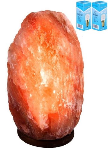 Zoutlamp GROOT XXL 21-24kg met 2x Gloeilamp - Himalaya Zo..., Huis en Inrichting, Lampen | Tafellampen, Ophalen of Verzenden, Nieuw