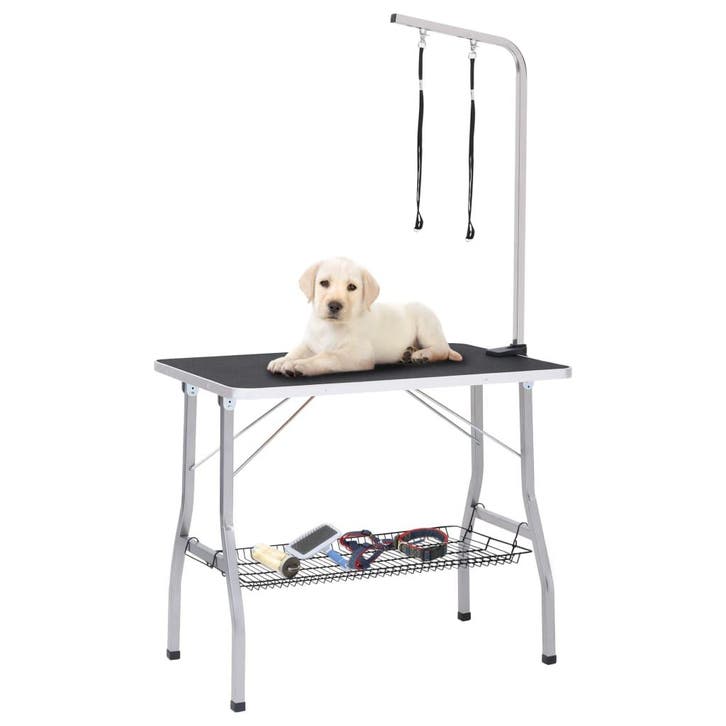 vidaXL Hondentrimtafel verstelbaar met 2 lussen en, Dieren en Toebehoren, Overige Dieren-accessoires, Nieuw, Verzenden