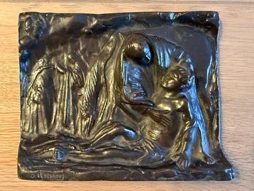 Octave Rotsaert (1885-1964) - Sculpture, Good Samaritan - 12