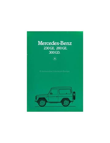 1984 MERCEDES BENZ G KLASSE BROCHURE ENGELS