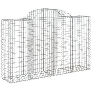 vidaXL Schanskorf gewelfd 200x50x120/140 cm gegalvaniseerd, Verzenden, Nieuw