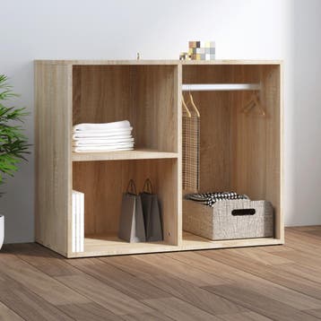 vidaXL Kledingkast 80x40x65 cm bewerkt hout sonoma, Verzenden, Nieuw