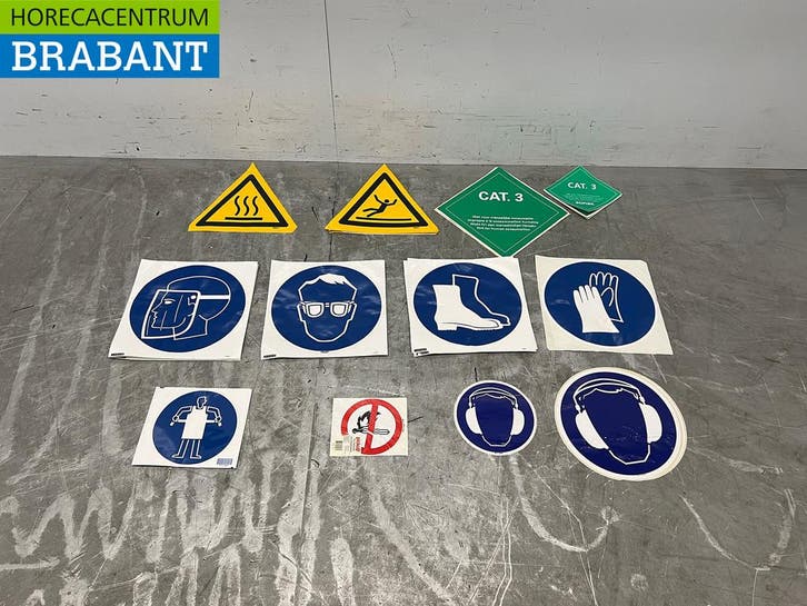 Set Veiligheidspictogrammen en veiligheidssymbolen Stickers, Zakelijke goederen, Horeca | Meubilair en Inrichting, Ophalen of Verzenden