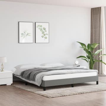 vidaXL Bedframe zonder matras stof donkergrijs 180x200 cm, Verzenden, Nieuw