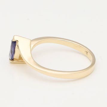 Ring - 14 karaat Geel goud - Amethist