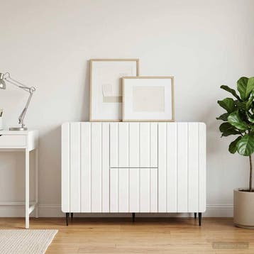 vidaXL Dressoir Wit 89 x 34,5 x 62 cm Bewerkt hout, Verzenden, Nieuw