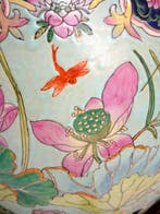 handpainted enamel - Bloempot - Porselein - grote maat
