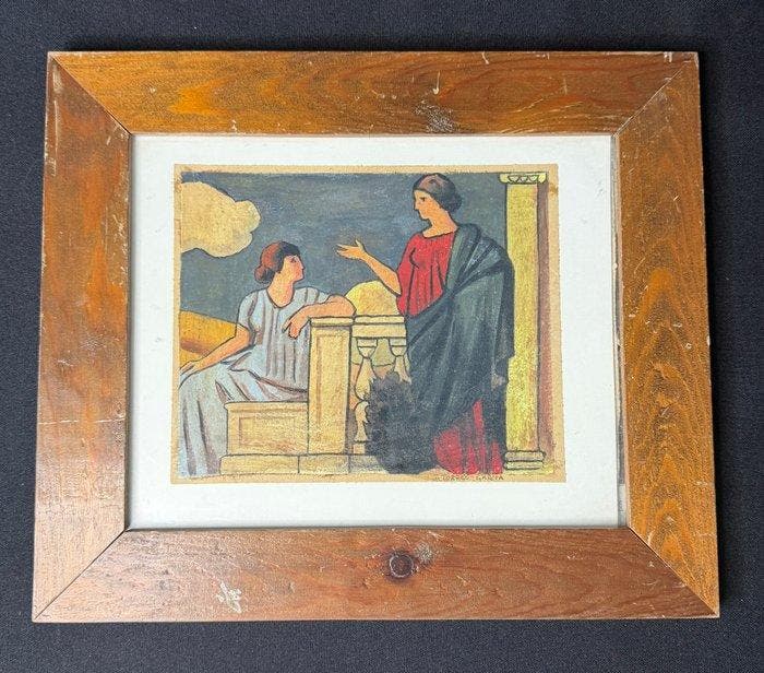 Joaquín Torres García (1874-1949) - Grecian scene, Antiquités & Art, Art | Peinture | Classique