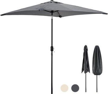 2dekans | Tristar Stokparasol - Vierkant - 200x200cm -, Ophalen of Verzenden