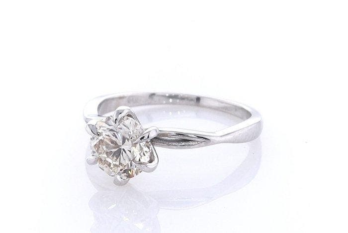 Bague - 14 carats Or blanc - 1.01ct. tw. Diamant (Couleur, Handtassen en Accessoires, Ringen