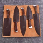 Keukenmes - Chefs knife - gevouwen staal, hout - Noord