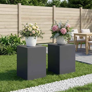 vidaXL Plantenstand 2 pcs Antraciet 30 x 30 x 40 cm, Verzenden