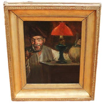 Lluís Graner Arrufí (1863-1929) - Interior con figura