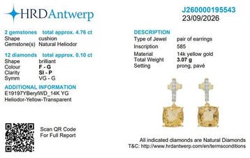2-delige sieradenset - 14 karaat Geel goud - 5.54ct. tw.