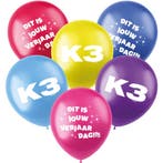 Ballonnen K3 23cm 6st, Hobby en Vrije tijd, Feestartikelen, Verzenden, Nieuw