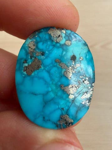 Turquoise Echte edelsteen! Topkleur Neishabour Turquoise
