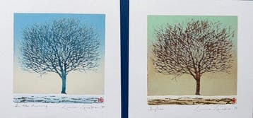 2 prints - Daytime & In the Morning - Kunio Kaneko (b